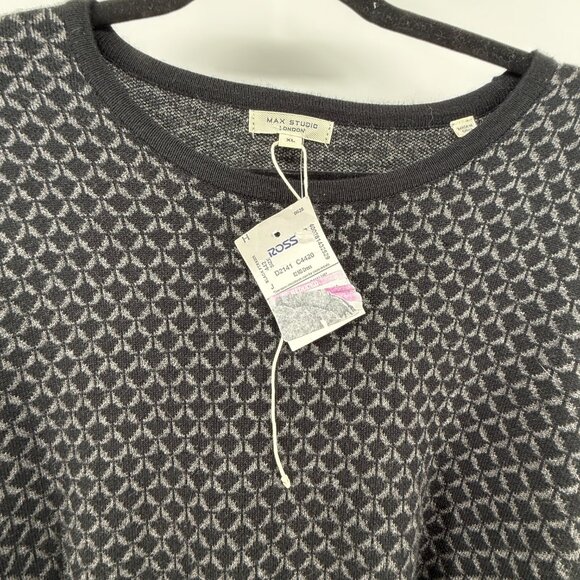 Max Studio Sweater Dress Size XL Belted Grey NWT Warm Career Office Classic - Picture 2 of 12